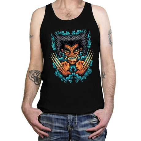 Oni Rage - Tanktop Tanktop RIPT Apparel X-Small / Black