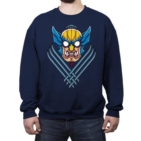 Oni Wolverine - Crew Neck Sweatshirt Crew Neck Sweatshirt RIPT Apparel Small / Navy