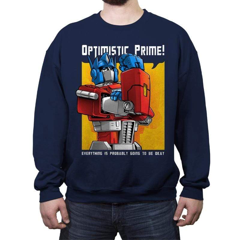 Optimistic - Crew Neck Sweatshirt Crew Neck Sweatshirt RIPT Apparel Small / Navy