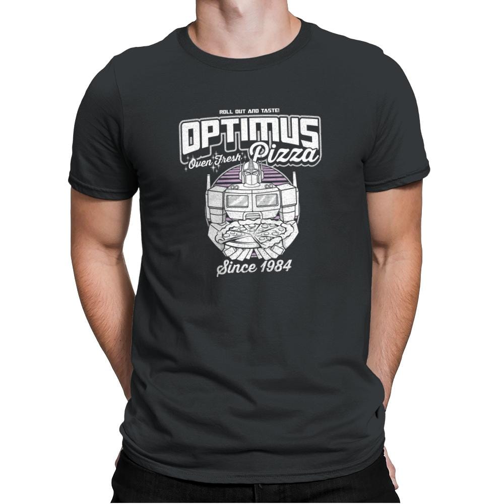 Optimus Pizza - Mens Premium T-Shirts RIPT Apparel Small / Heavy Metal