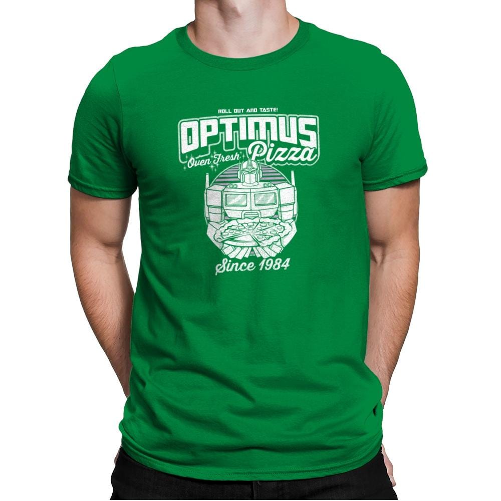 Optimus Pizza - Mens Premium T-Shirts RIPT Apparel Small / Kelly