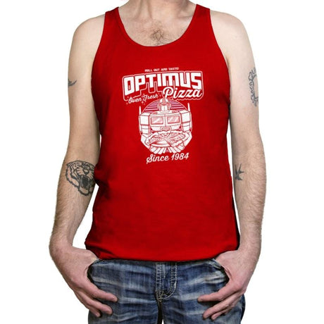 Optimus Pizza - Tanktop Tanktop RIPT Apparel X-Small / Red