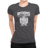 Optimus Pizza - Womens Premium T-Shirts RIPT Apparel Small / Heavy Metal