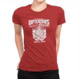 Optimus Pizza - Womens Premium T-Shirts RIPT Apparel Small / Red