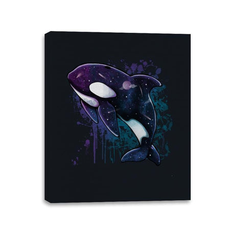 Orca Galaxy - Canvas Wraps Canvas Wraps RIPT Apparel 11x14 / Black