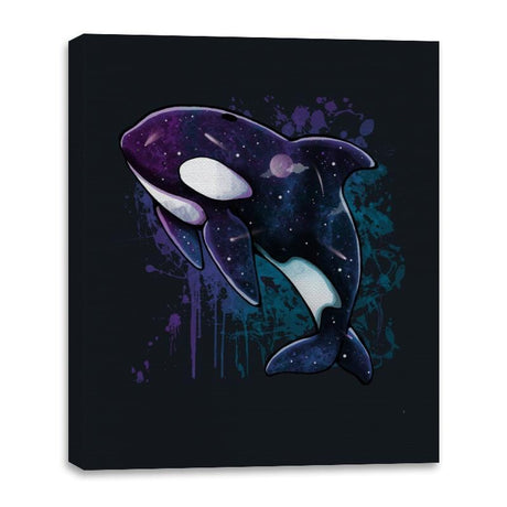 Orca Galaxy - Canvas Wraps Canvas Wraps RIPT Apparel 16x20 / Black