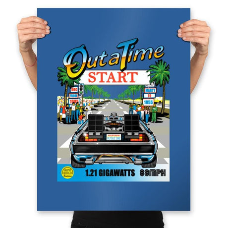 Out Run and Time - Prints Posters RIPT Apparel 18x24 / Royal