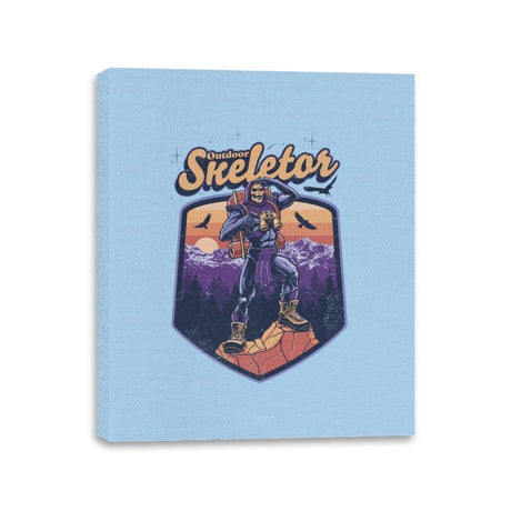 Outdoor Skeletor - Canvas Wraps Canvas Wraps RIPT Apparel 11x14 / Light Blue