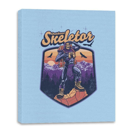 Outdoor Skeletor - Canvas Wraps Canvas Wraps RIPT Apparel 16x20 / Light Blue