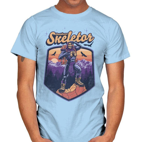 Outdoor Skeletor - Mens T-Shirts RIPT Apparel Small / Light Blue