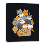 Over Catpawcity - Canvas Wraps Canvas Wraps RIPT Apparel 16x20 / Black