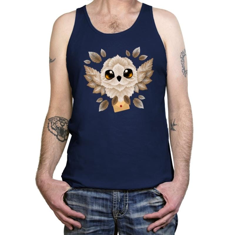 Owl mail of leaves - Tanktop Tanktop RIPT Apparel X-Small / Navy