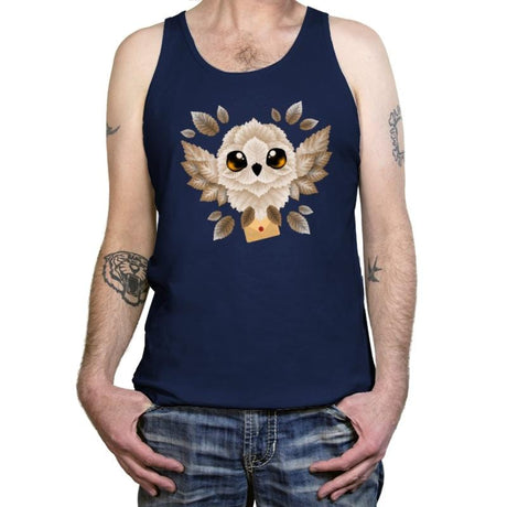 Owl mail of leaves - Tanktop Tanktop RIPT Apparel X-Small / Navy