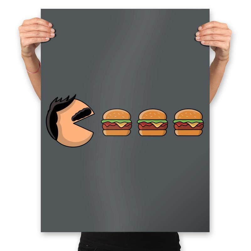 Pac Burger - Prints Posters RIPT Apparel 18x24 / Charcoal