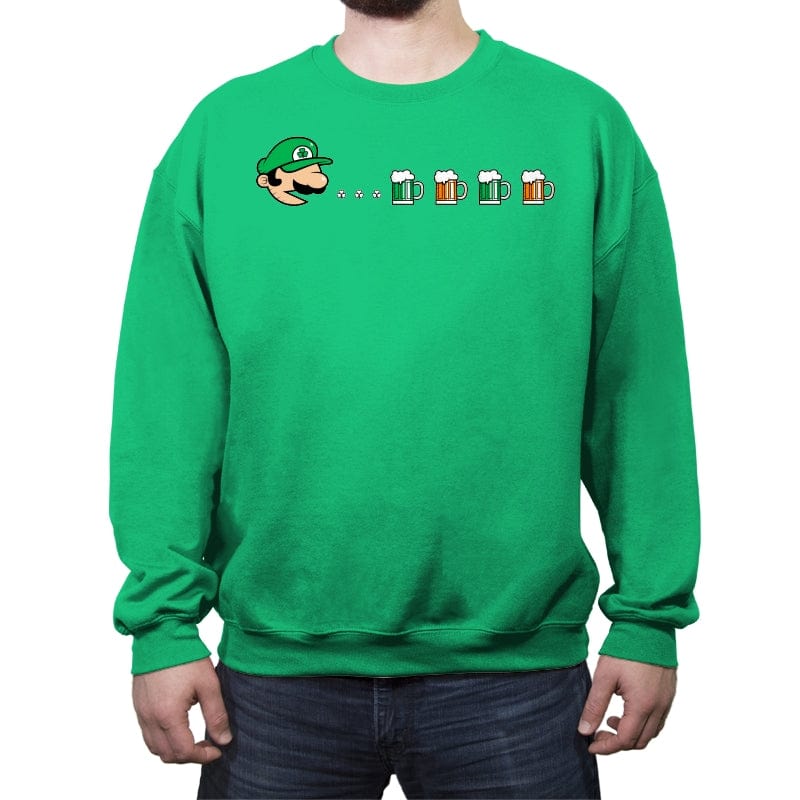 Pac-Luigi's St. Paddy's Day - Crew Neck Sweatshirt