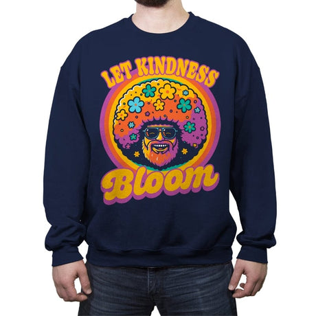 Painter Kindness Bloom - Crew Neck Sweatshirt Crew Neck Sweatshirt RIPT Apparel Small / Navy