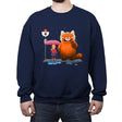 Panda Bus Stop - Crew Neck Sweatshirt Crew Neck Sweatshirt RIPT Apparel Small / Navy