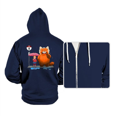 Panda Bus Stop - Hoodies Hoodies RIPT Apparel Small / Navy