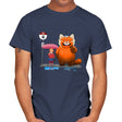 Panda Bus Stop - Mens T-Shirts RIPT Apparel Small / Navy