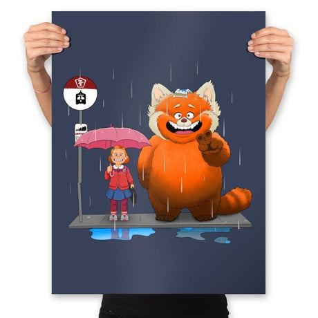 Panda Bus Stop - Prints Posters RIPT Apparel 18x24 / Navy