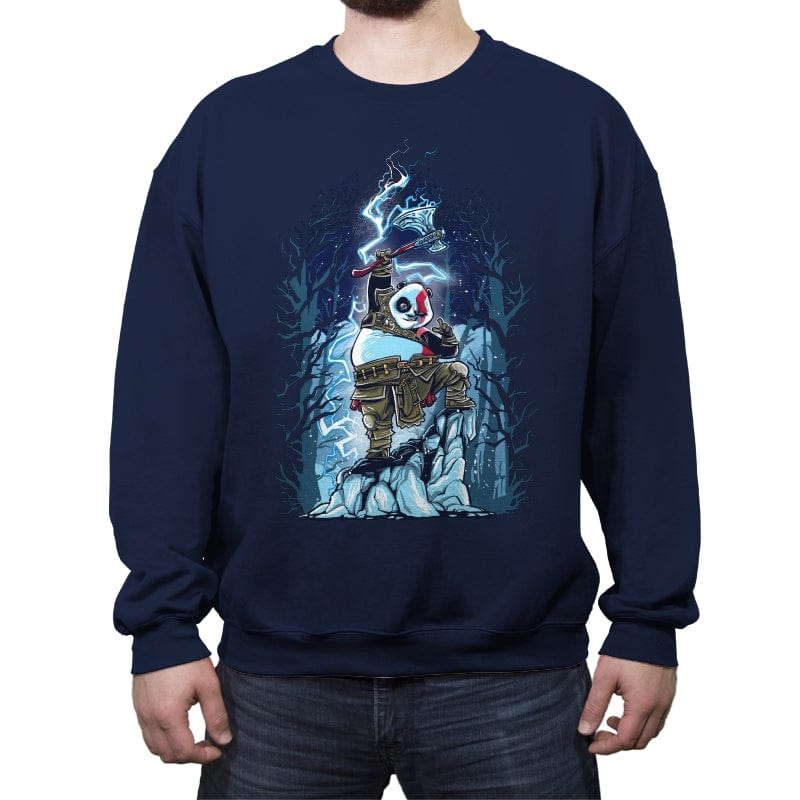 Panda of War - Crew Neck Sweatshirt Crew Neck Sweatshirt RIPT Apparel Small / Navy