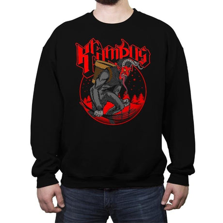 Papa Krampus - Crew Neck Sweatshirt Crew Neck Sweatshirt RIPT Apparel Small / Black