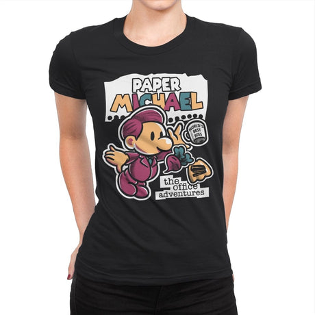 Paper Michael - Womens Premium T-Shirts RIPT Apparel Small / Black