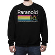 Paranoid - Crew Neck Sweatshirt Crew Neck Sweatshirt RIPT Apparel Small / Black