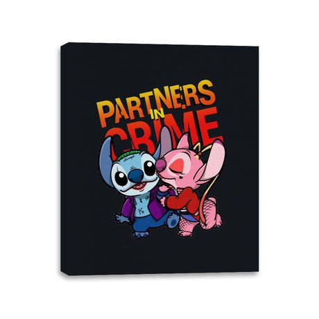 Partners in Crime - Canvas Wraps Canvas Wraps RIPT Apparel 11x14 / Black