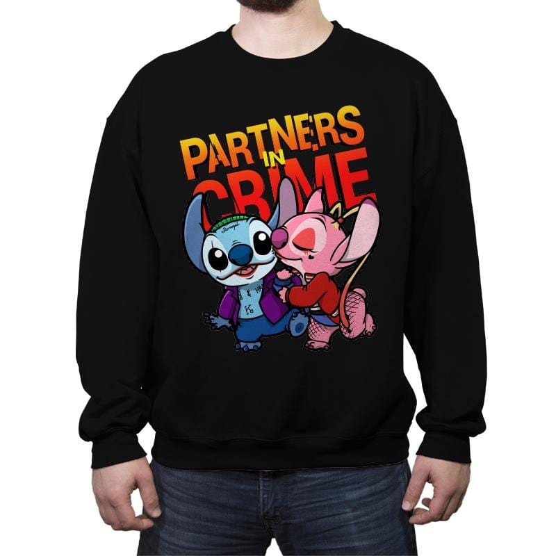 Partners in Crime - Crew Neck Sweatshirt Crew Neck Sweatshirt RIPT Apparel Small / Black