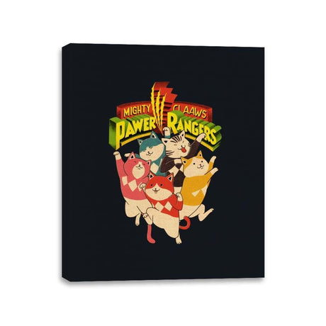 Pawer Rangers - Canvas Wraps Canvas Wraps RIPT Apparel 11x14 / Black