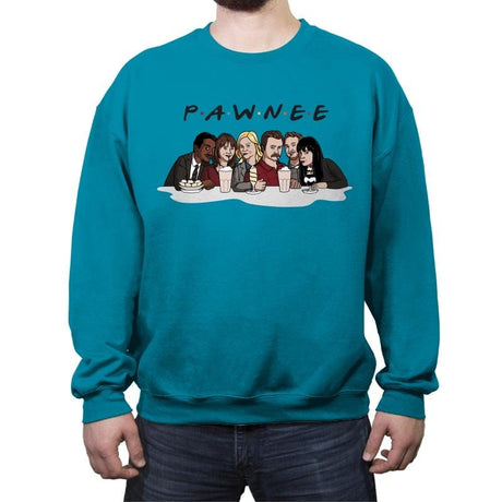 Pawnee - Crew Neck Sweatshirt Crew Neck Sweatshirt RIPT Apparel Small / Antique Sapphire