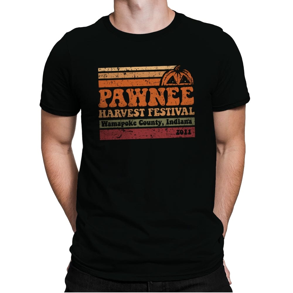 Pawnee Harvest Festival - Mens Premium T-Shirts RIPT Apparel Small / Black