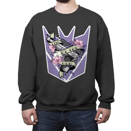 Peace Through Tyranny - Crew Neck Sweatshirt Crew Neck Sweatshirt RIPT Apparel Small / Charcoal