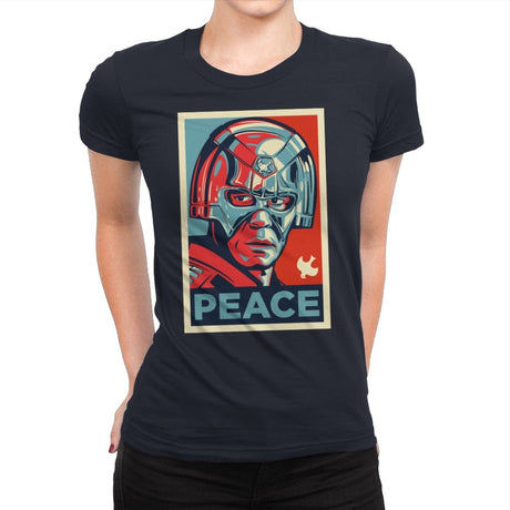 Peace - Womens Premium T-Shirts RIPT Apparel Small / Midnight Navy