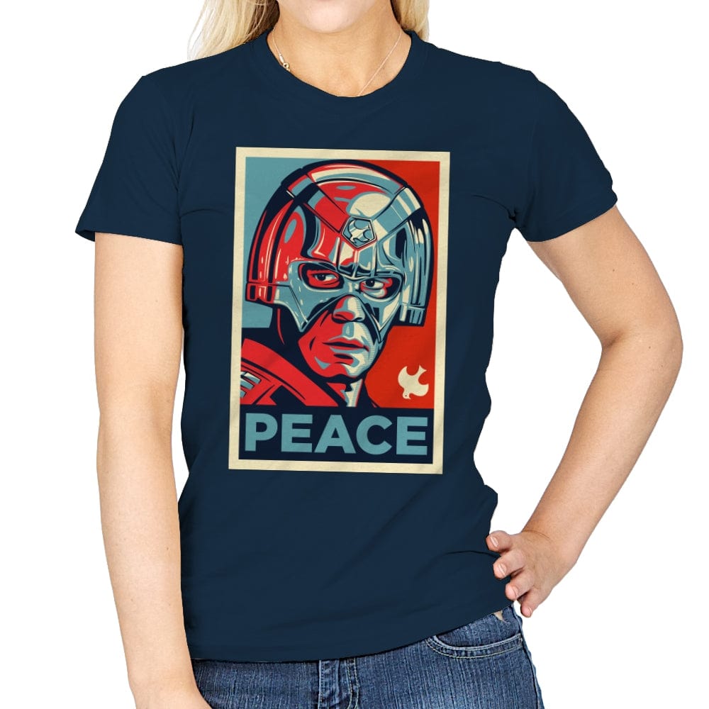 Peace - Womens T-Shirts RIPT Apparel Small / Navy