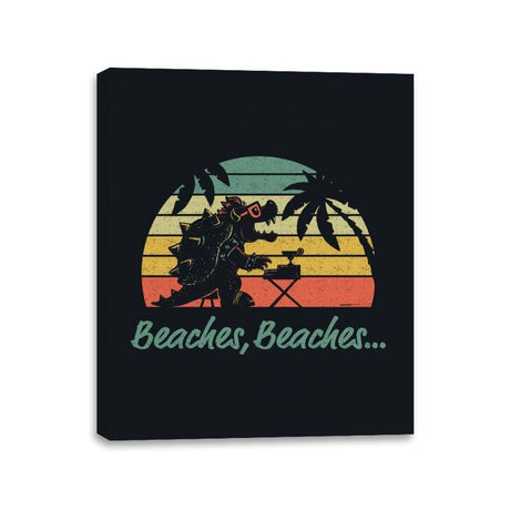 Peaches - Canvas Wraps Canvas Wraps RIPT Apparel 11x14 / Black