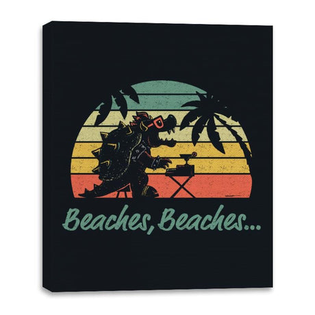 Peaches - Canvas Wraps Canvas Wraps RIPT Apparel 16x20 / Black