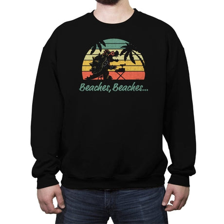 Peaches - Crew Neck Sweatshirt Crew Neck Sweatshirt RIPT Apparel Small / Black