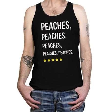 Peaches, Five Stars - Tanktop Tanktop RIPT Apparel X-Small / Black