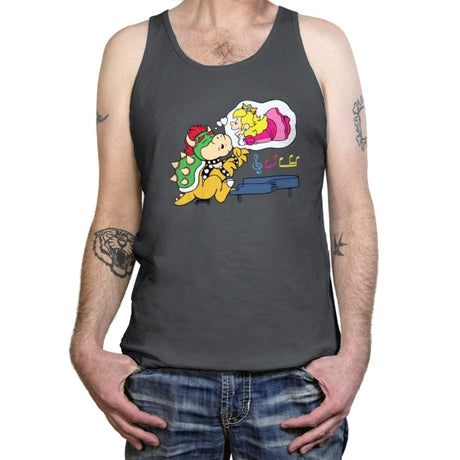 Peaches Peaches Peaches - Tanktop Tanktop RIPT Apparel X-Small / Asphalt