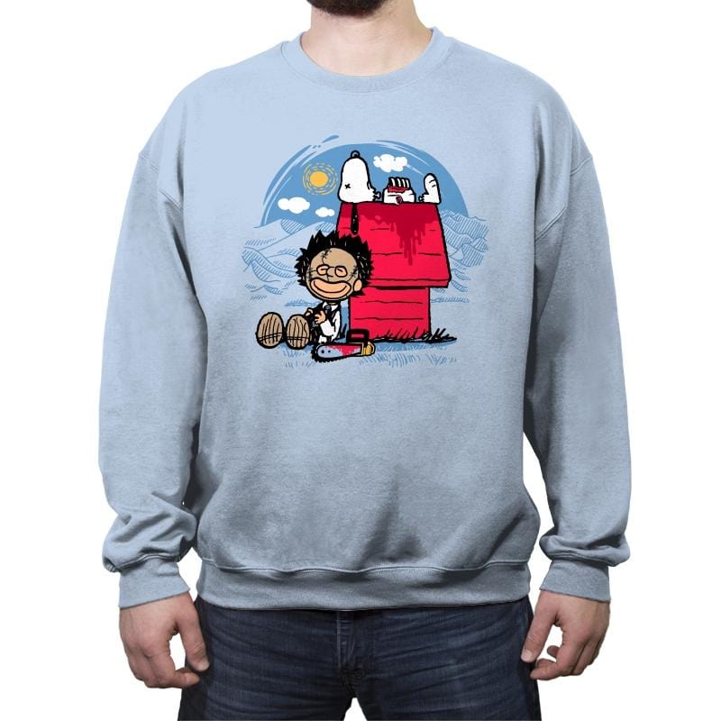 Peanut Massacre - Crew Neck Sweatshirt Crew Neck Sweatshirt RIPT Apparel Small / Light Blue