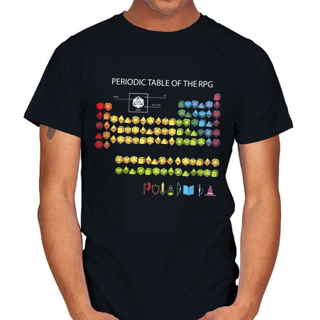 Periodic Table of the RPG - Mens T-Shirts RIPT Apparel Small / Black