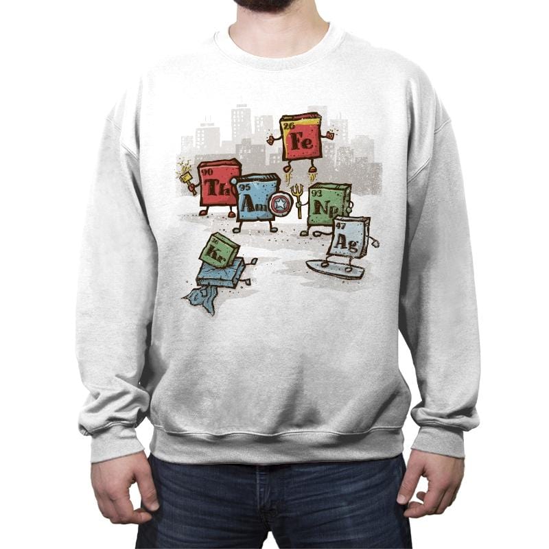 Periodically Heroic - Crew Neck Sweatshirt Crew Neck Sweatshirt RIPT Apparel Small / White