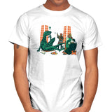 Philosoraptor Oil on Wood - Mens T-Shirts RIPT Apparel Small / White