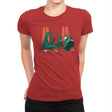 Philosoraptor Oil on Wood - Womens Premium T-Shirts RIPT Apparel Small / Red