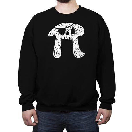 Pi-rate Skull - Crew Neck Sweatshirt Crew Neck Sweatshirt RIPT Apparel Small / Black