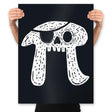 Pi-rate Skull - Prints Posters RIPT Apparel 18x24 / Black