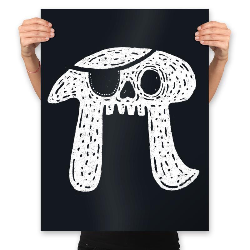 Pi-rate Skull - Prints Posters RIPT Apparel 18x24 / Black