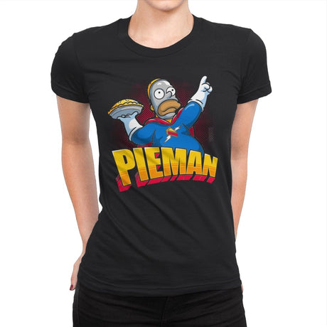 Pieman - Womens Premium T-Shirts RIPT Apparel Small / Black